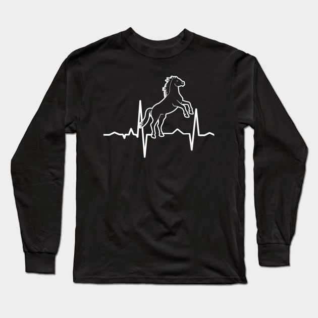 heartbeat horse Long Sleeve T-Shirt by fioruna25